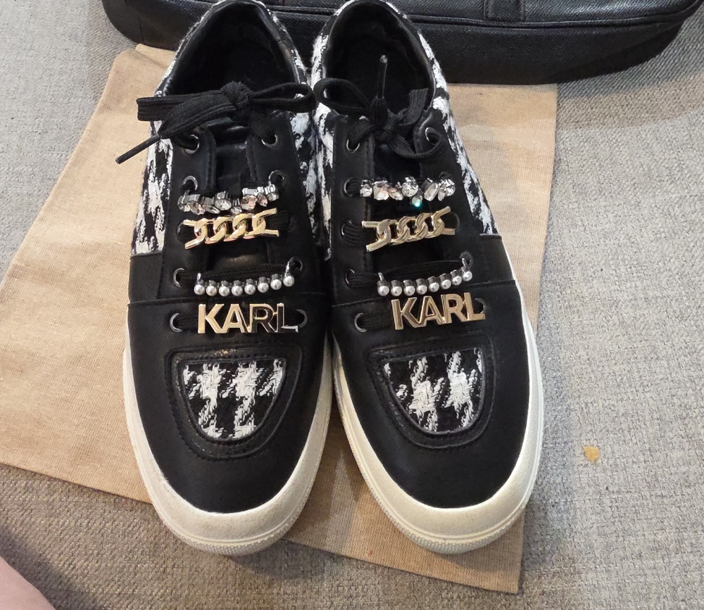 Karl Lagerfeld Black and White Sneakers